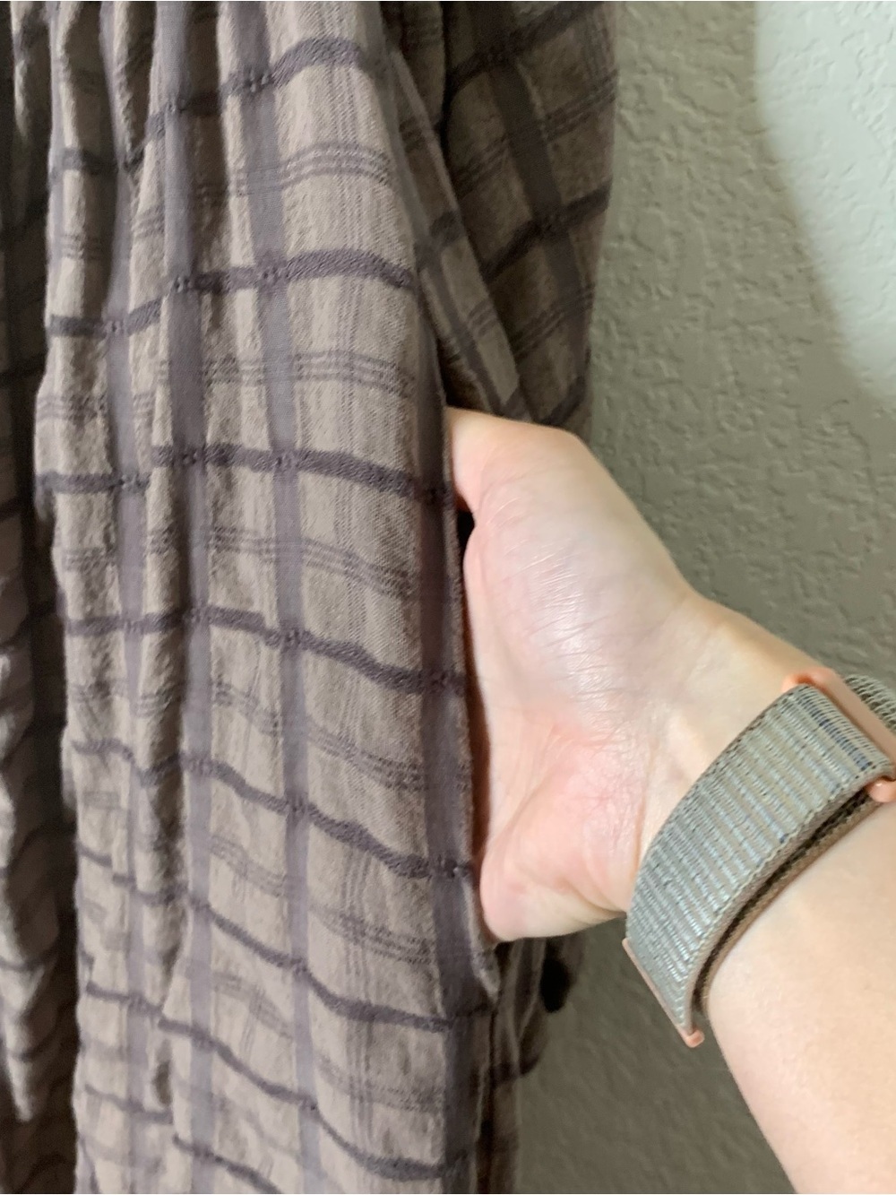 Free People Womens Brown Edie Plaid Long sleeve oversized Maxi Dress S - Picture 6 of 12